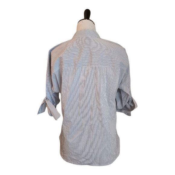 NWT Calvin Klein Blue and White Striped Soze XS Top - Picture 3 of 4